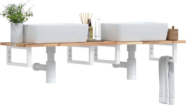 Image du produit vidaXL Étagère de lavabo murale et