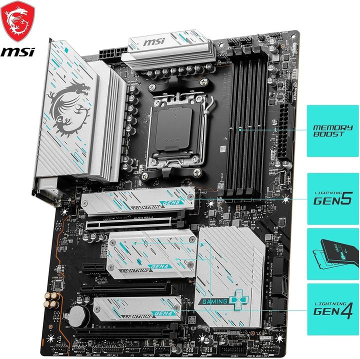 Image du produit MSI X670E GAMING PLUS WIFI AM5 4xDDR5 4xM.2 4xSATA (AM5, AMD X670E, ATX)