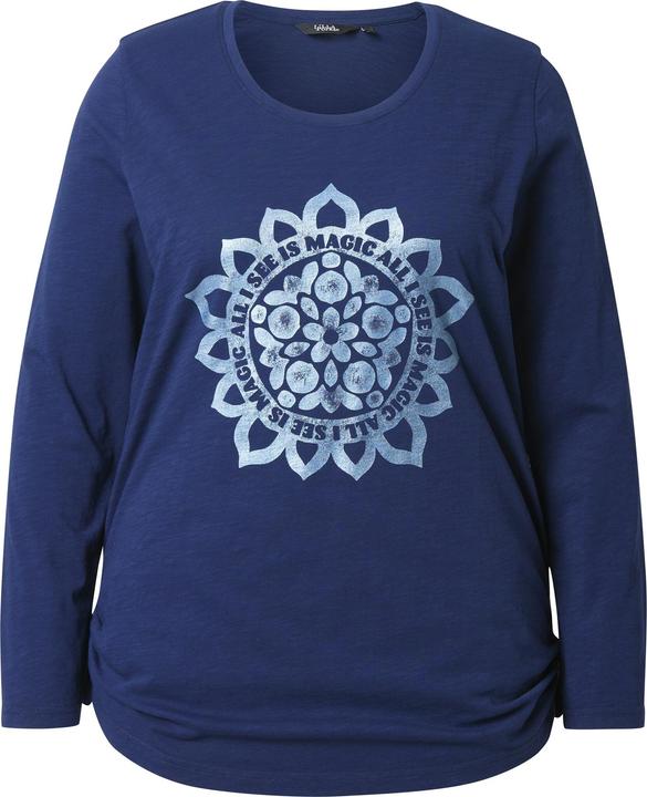 Produktbild Ulla Popken Shirt, Mandala, Rundhals, Langarm, Raffbänder (50, 52)