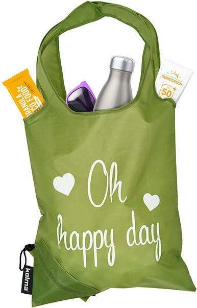 Image du produit Kolma Einkaufstasche RPET "Oh happy day" olivgrün