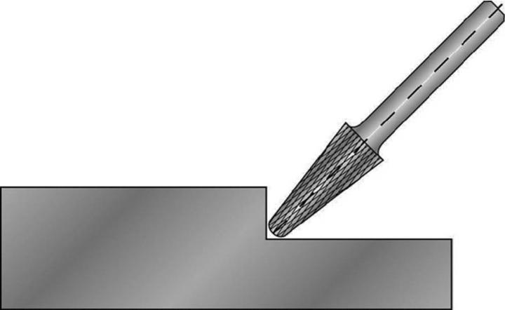 Actual product image Ruko HM burrs shape L round taper (6 millimetres)