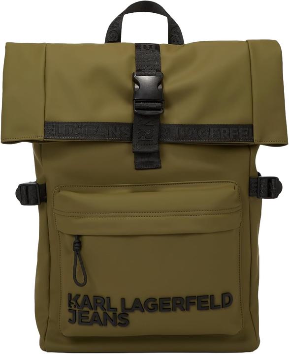 Actual product image Karl Lagerfeld Utility Coated Roll Backpack for Everyday Style and Weekend Adventures