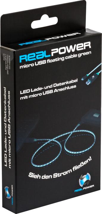 Produktbild RealPower USB A/Micro-USB B USB Kabel USB 2.0 (0.75 m, USB 2.0)