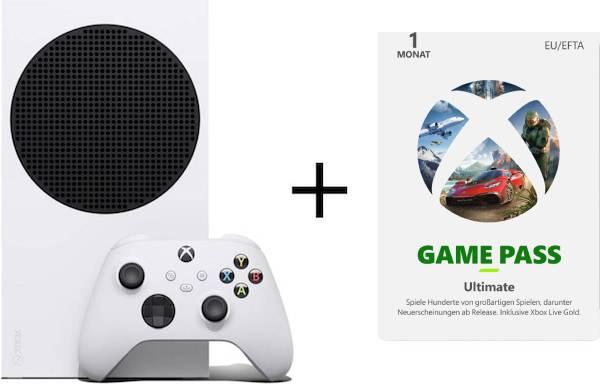 Produktbild Microsoft Xbox Series S + Game Pass Ultimate 1 Monat