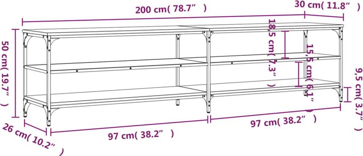 Immagine prodotto VidaXL Marlin (200 x 30 x 50 cm)