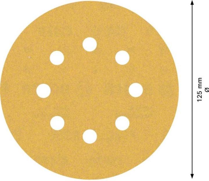Produktbild Bosch Professional Zubehör EXPERT C470 Schleifpapier mit 8 Löchern für Exzenterschleifer, 125 mm, G 180, 50-tlg. (180 Grad)