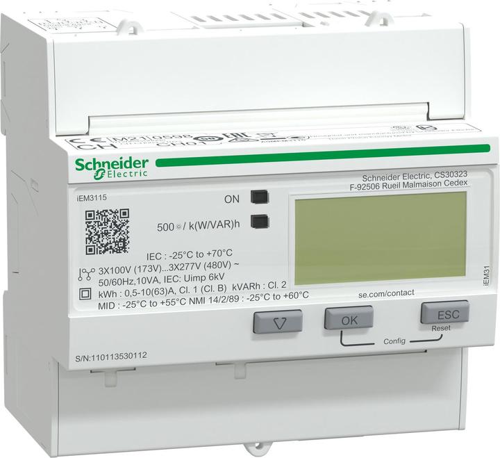 Produktbild Schneider Electric Acti9 iEM3100 Energy Meter Multi Tariff