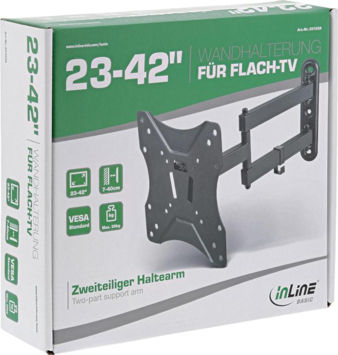 Immagine prodotto InLine Montaggio a parete di base (Muro, 23", 25 kg)