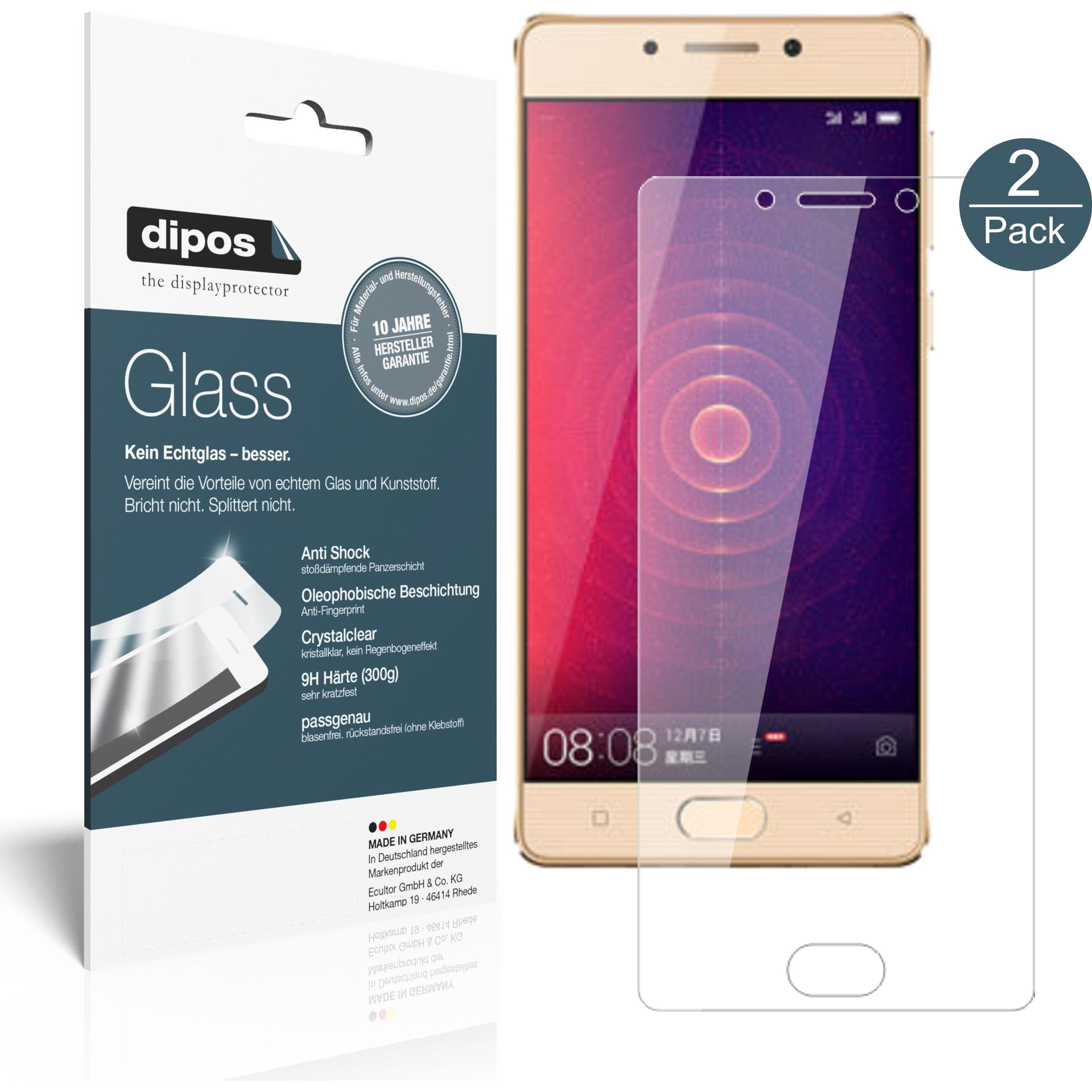 Dipos Displayschutz Anti-Shock (2 Stück, Gionee Steel 2), Smartphone Schutzfolie, Transparent