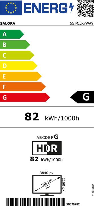 Energie-Label Salora 55 MILKYWAY (55", LED, 4K)