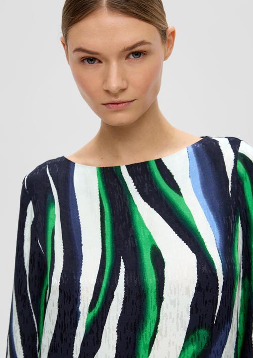 Produktbild s.Oliver Bluse Bluse mit seitlich geschlitztem Saum (48)