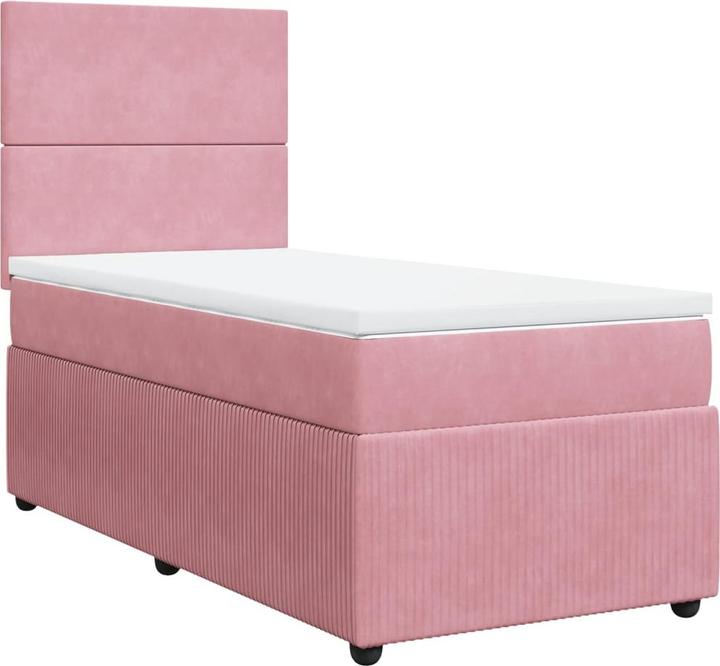 Actual product image vidaXL Bo x spring bed with mattress 160 x 200 cm velvet (160 x 200 cm)