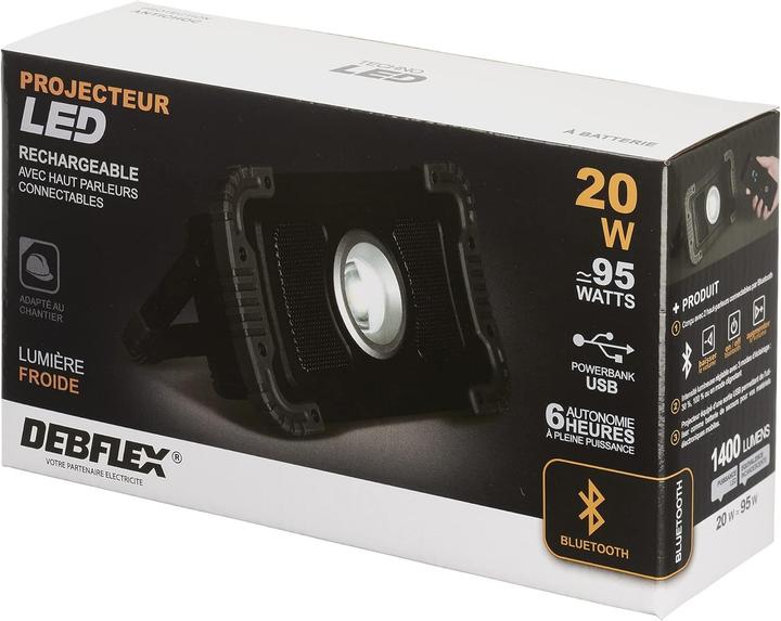 Actual product image Debflex Kabelloser LED-Baustrahler (1400 lm)