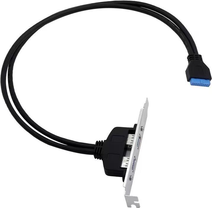 Actual product image Conceptronic PCI Express Card 19 Pin Dual USB-A Ports bw