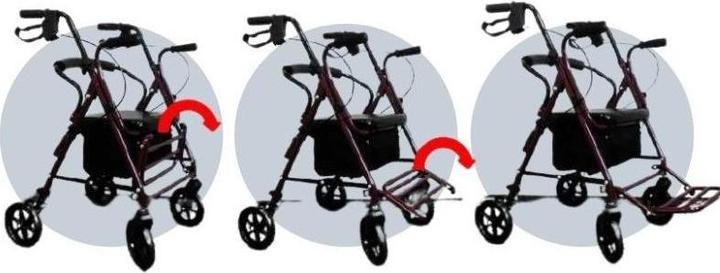 Image du produit MDH Chodzik czterokołowy z funkcją siedzenia