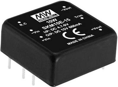 Image du produit MeanWell Modules de conversion DC/DC série SKM10 DIP x1 Case Single Output 1 régulé