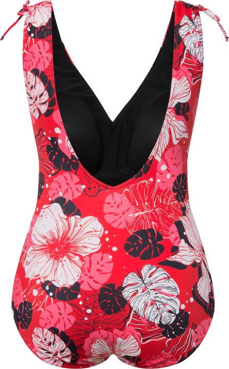 Produktbild Ulla Popken Badeanzug, Hawaiiblüten, Softcups, V-Ausschnitt (44)