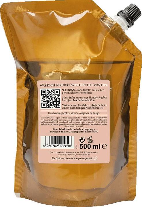 Immagine prodotto Jean & Len Peonia e litchi (Ricarica, Sapone liquido, 500 ml)