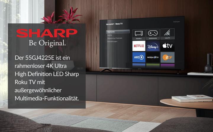 Image du produit Sharp 55GJ4225E 55" UHD Roku Smart TV noir (55", LCD, 4K)