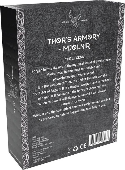 Actual product image L33T Gaming mouse Viking Thor, Mjoelnir, 12,000 DPI, Black (Cable)