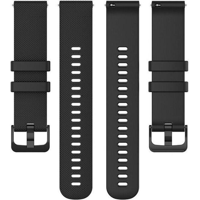 Strap-it Silikonarmband (20 mm, Silikon, Amazfit GTS 3), Uhrenarmband, Schwarz