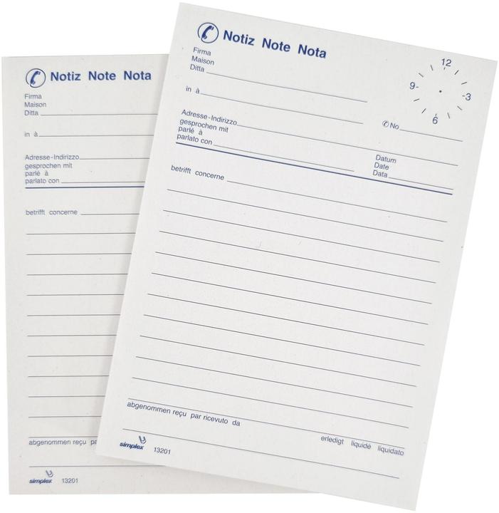 Produktbild Simplex Telefonblock (70x)