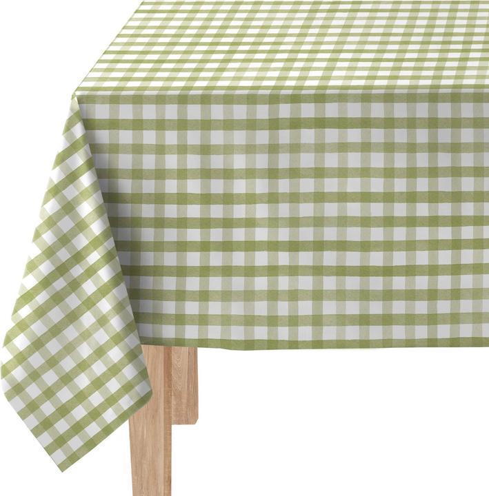 Produktbild Via Chasse Tischdecke PVC 140 Cm Gingham Olive