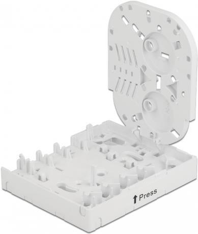 Actual product image Delock FO wall mount junction box for 4 x SC Simplex or LC Duplex white (Splice box)