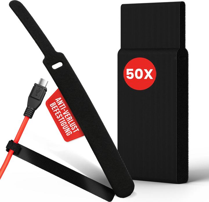 Label-the-cable Fascette con gancio e anello LTC (Fascette in velcro, 170 mm, 50 pz.)
