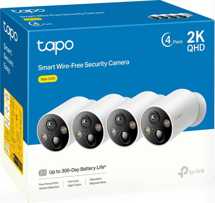 Produktbild TP-Link Tapo C425 (4-pack) (2560 x 1440 Pixels)