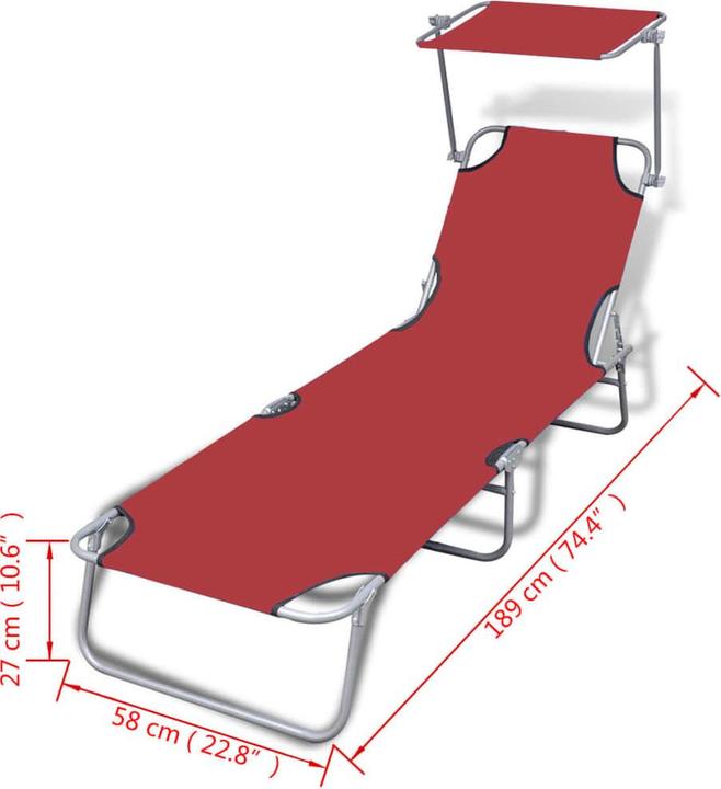 Actual product image vidaXL Sonnenliege (189 cm)