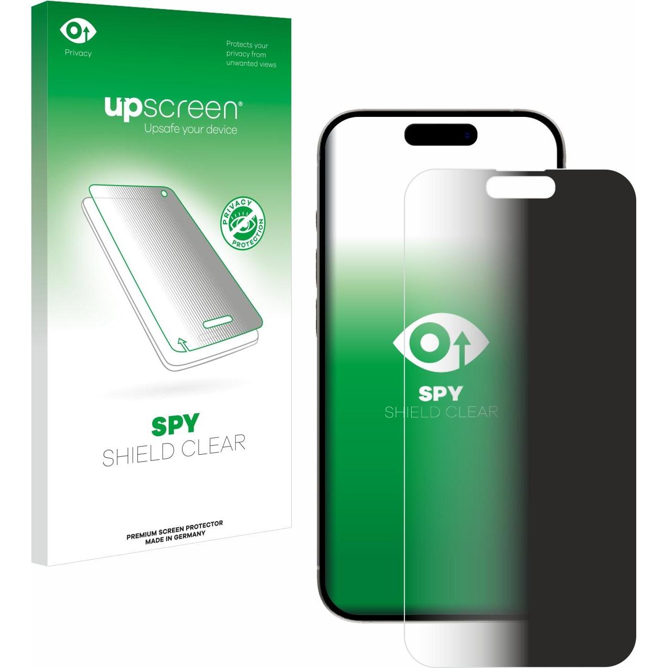 upscreen Spy Shield Blickschutzfolie (1 Stück, Apple iPhone 15 Plus), Smartphone Schutzfolie, Blau