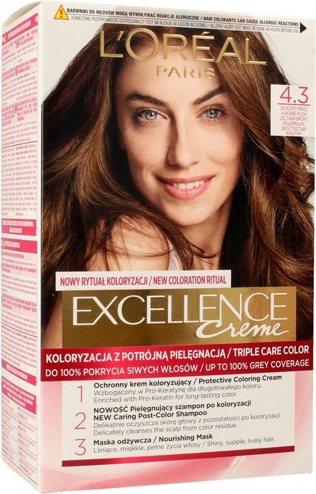 Produktbild L'Oréal Paris L'Oréal Excellence Creme Hair Dye 4.3 Golden Brown (4.3 Golden Brown)