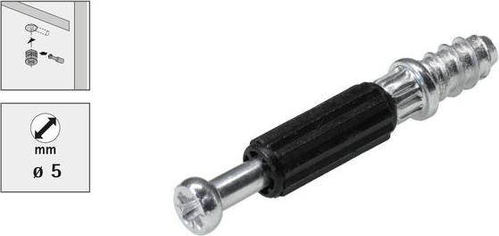 Produktbild Hettich Einschraubdbel schwarz, 40 Stck (40 Stk.)