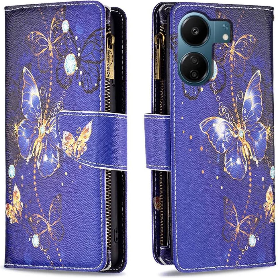 Cover-Discount Xiaomi Poco C65 / Redmi 13C - Brieftaschen Hülle Schmetterlinge (Xiaomi Redmi Note 13 4G, Xiaomi Poco C65...