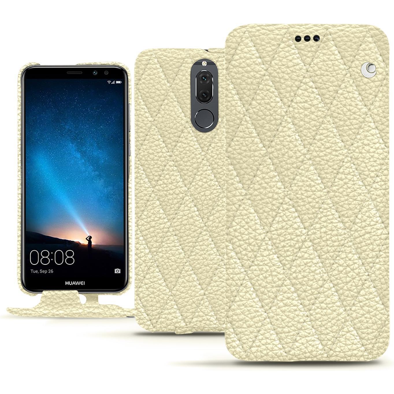 Noreve Lederschutzhülle vertikal (Huawei Mate 10 Lite), Smartphone Hülle, Beige