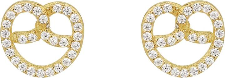 Image du produit Amor Boucles d'oreilles pour femmes, argent sterling 925, zirconium synth. | bretzel (Argent 925)