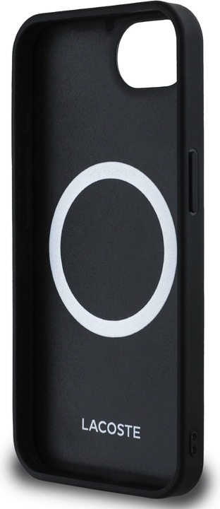 Produktbild Lacoste Case Iconic Petit Pique Woven Logo MagSafe for iPhone 16e black (Apple iPhone 16e)
