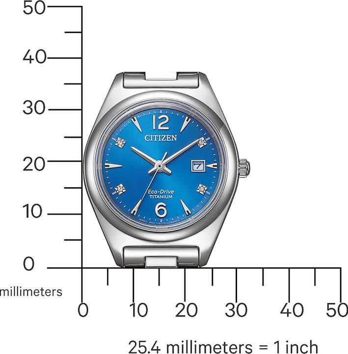 Image du produit Citizen EW2601-81L Eco-Drive Titanium Montre femme 29mm 10ATM (Montre analogique, 29 mm)
