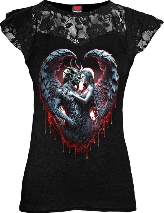 Produktbild Spiral Solemn Vow TShirt Spitzendetail Kurze Ärmel (S)
