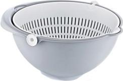 Actual product image keeeper 2in1 bowl strainer "stella", small, nordic-grey Bowl with strainer, can be used together or