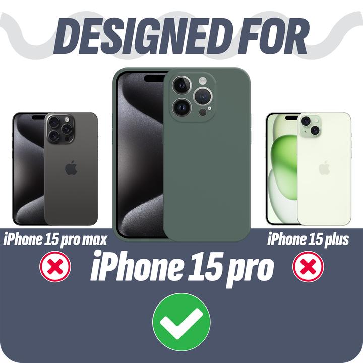 Produktbild Cazy Silikon Hülle Kompatibel mit iPhone 15 Pro - Soft TPU Schutz - (Apple iPhone 15 Pro)