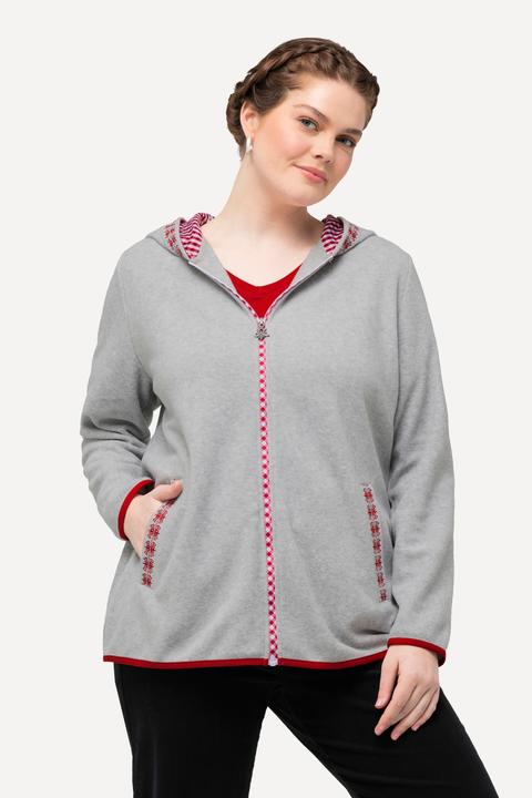 Actual product image Ulla Popken Hooded Fleece Zip-Up Jacket (46, 48)