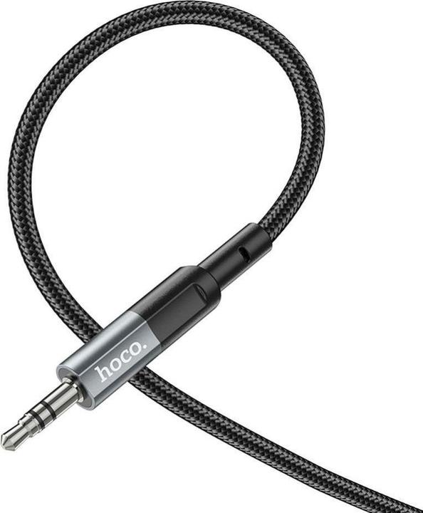 Actual product image Hoco 3.5mm to 3.5mm Audio Kabel UPA23, 1m, Grau (1 m, AUX cable)