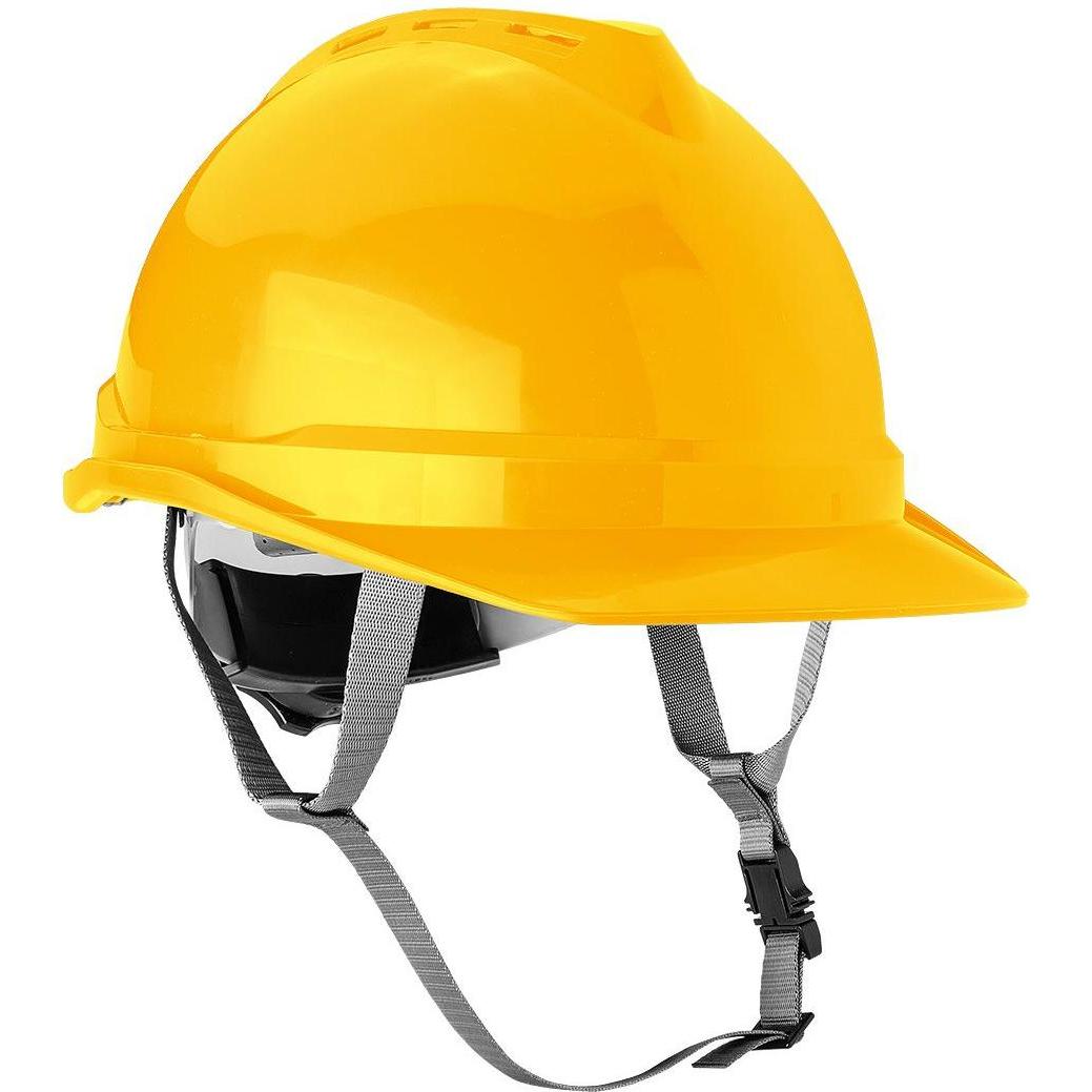 Thumbnail - Neo, Kopfschutz, Industriehelm mit Kinnriemen, gelb (52 - 64 cm)