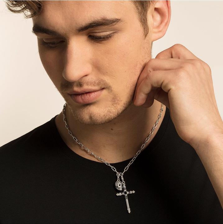 Image du produit Thomas Sabo Charm pendentif tête de mort avec lys (Argent)