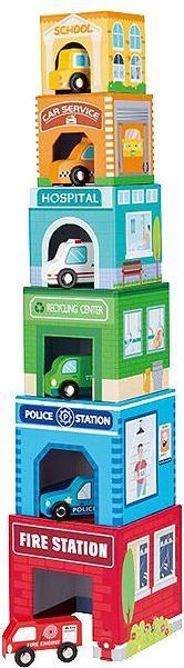 Actual product image Spielba Stacking tower with 6 cars