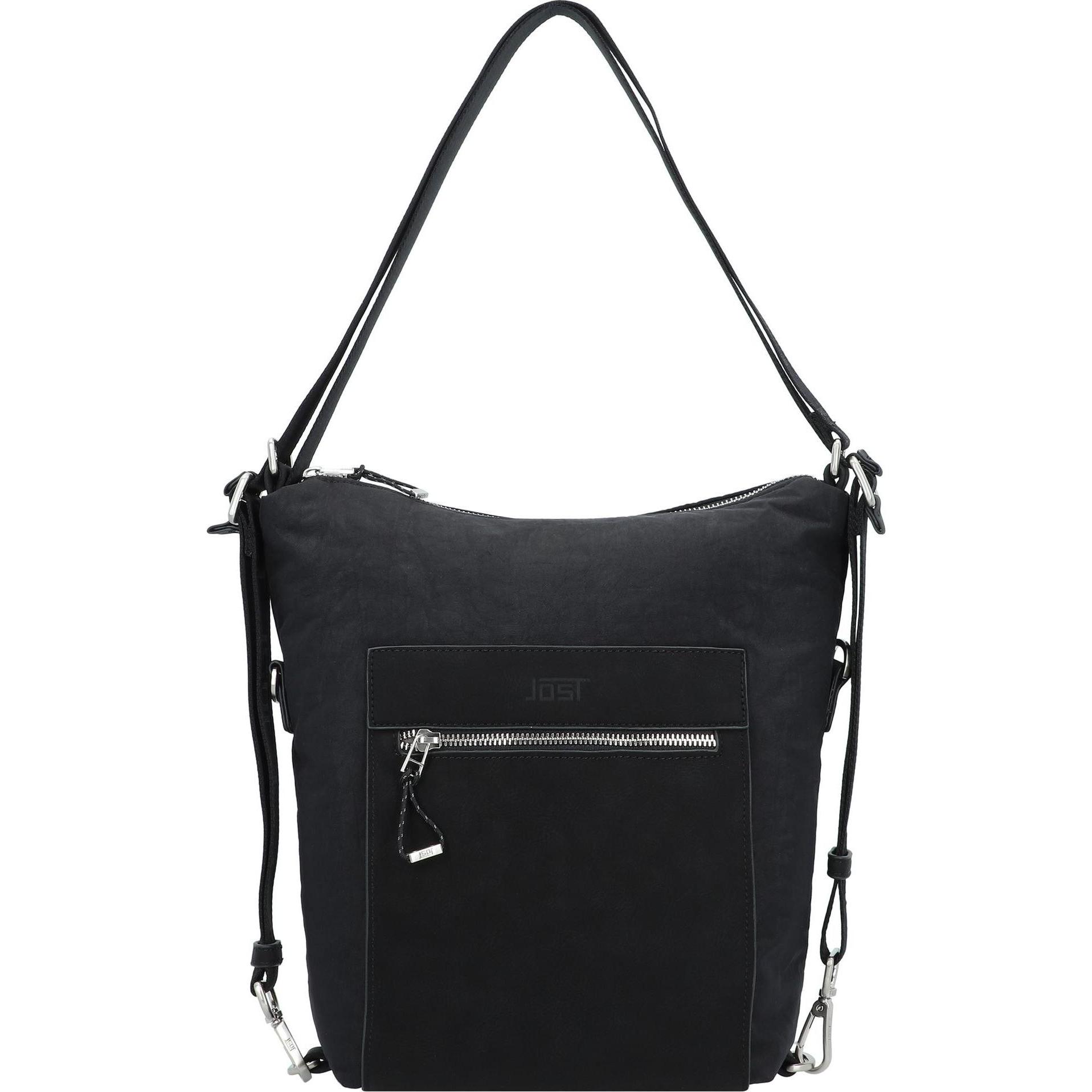 Jost, Handtasche, Schultertasche Roskilde 2-Way Bag, Schwarz