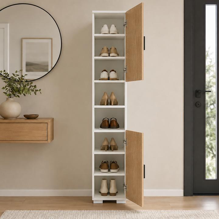 Produktbild VCM Holz schmaler Schuhschrank Gados M (30 x 33 x 178 cm)