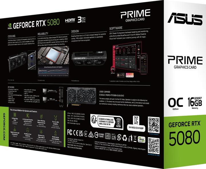 Actual product image ASUS PRIME-RTX5080-16G-EVO (16 GB, GDDR7)